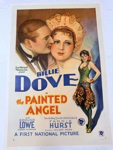 1929 Der bemalte Engel Original 27x41 Filmplakat Billie Taube Leinenrücken - Bild 1 von 8