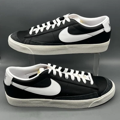 Nike Blazer Low '77 Mens 14 ‘Black White' Leather Shoes DA6364-001 TRIED ON ONLY - Image 1 of 4