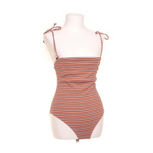 C&A, Badeanzug, Größe: 38, Braun/Weiß/Schwarz, Elasthan/Polyester, Streifen #h6c - Bild 1 von 5