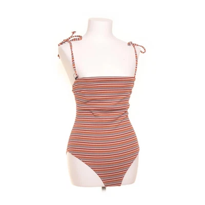 C&A, Badeanzug, Größe: 38, Braun/Weiß/Schwarz, Elasthan/Polyester, Streifen #h6c - Bild 1 von 4