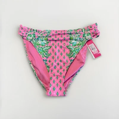 NWT Lilly Pulitzer High Waist Clancy Bikini Bottom Pink Oh Diamond Sz 14 - Image 1 of 4