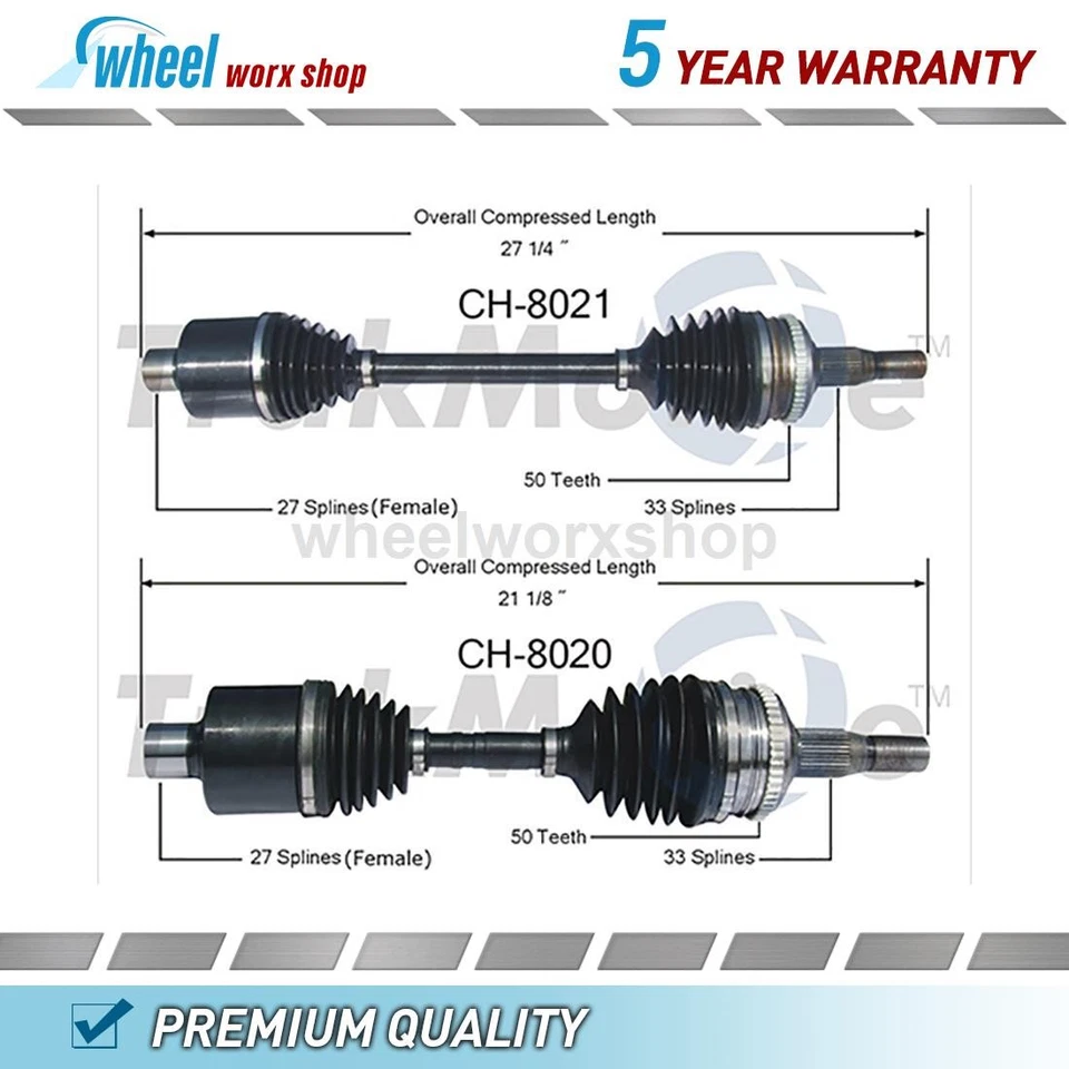 Передний вал оси CV шарнирная ось в сборе для Chrysler Concorde 3,5 л 1996-1997 - Изображение 1 из 3