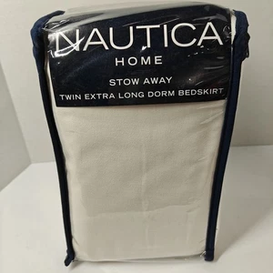 Nautica Home Stow Away Twin extra langer Schlafsaal Bettrock. Es besteht aus 100% Baumwolle - Bild 1 von 4