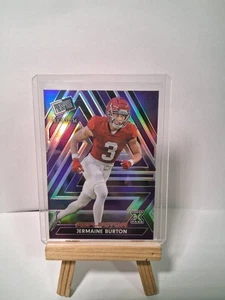 2024 Leaf Press Pass Premium Football Purple Reflector Jermaine Burton /20 - Bild 1 von 2