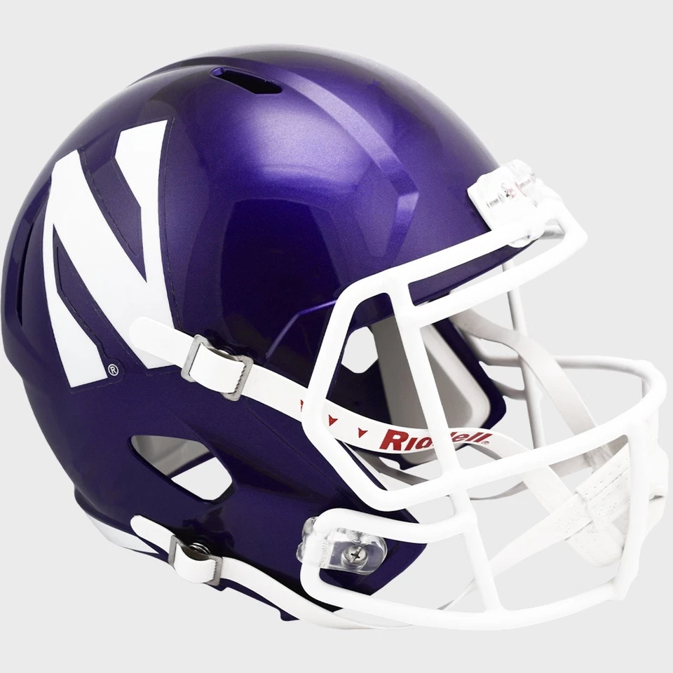 Полноразмерная копия футбольного шлема Northwestern Wildcats NCAA SPEED Riddell - Изображение 1 из 1