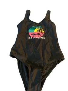 Pat Pat Good Vibes Girls Swimsuit NWT Size 8-9Y - Picture 1 of 4