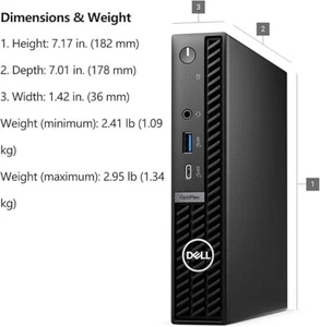 Mini PC Dell OptiPlex 7020 MFF 7000 MFF i5-12500T 64 GB 2 TB Pcie SSD - Imagen 1 de 4