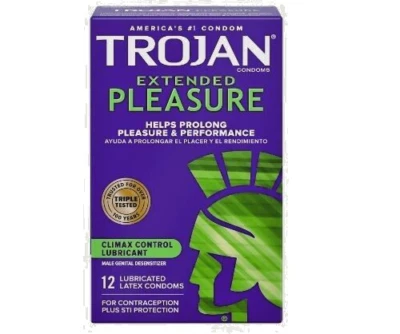 Condones de placer extendido Trojan Extended Place Control Climax, 12 unidades Foto 1 de 4