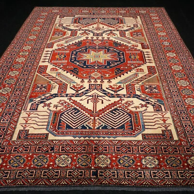 Orient Teppich Kazak 335 x 253 cm Kasak Kaukasus Beige Handgeknüpft Carpet Rug - Bild 1 von 4