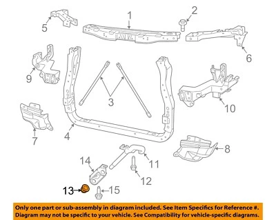 CHRYSLER OEM Radiador Núcleo Soporte-Tuerca de Gancho de Remolque 6509613AA Foto 1 de 2