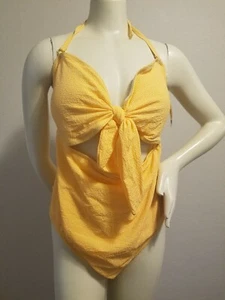 Neu NOBO No Boundries gelb Gingham Cut-Out Badeanzug Schwimmanzug Plus 3X 23 25 - Bild 1 von 10