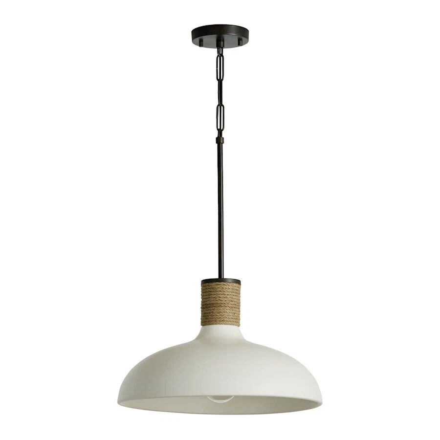 Capital Lighting 1-LT Large Pendant, Dark Pewter/Soft White Ceramic - 340612PW - Image 1 of 1