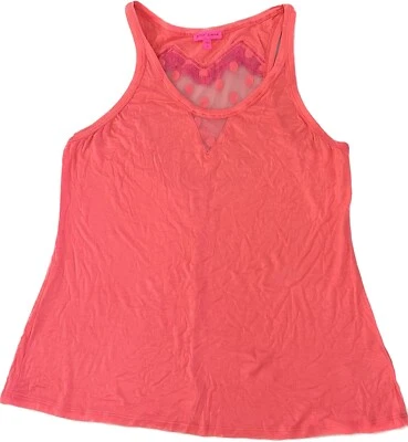 Top Betsey Johnson Intimates Rosas Punto Malla Talla Grande Foto 1 de 2