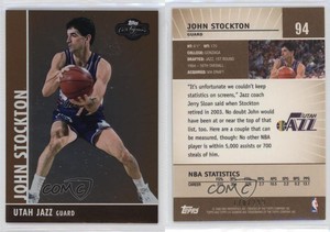 2008-09 Topps Co-Signers Bronze Foil /299 John Stockton #94 HOF