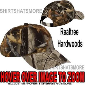 Garment Washed Camo Hat Baseball Cap Hunting Camouflage Realtree Hardwoods NEW - Picture 1 of 1