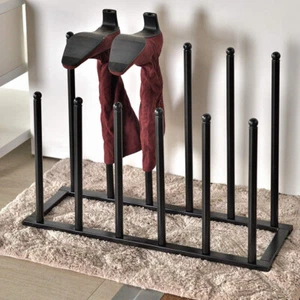 6 Pair Metal Welly Boot Stand Rack Indoor Outdoor Boots Storage Holder Organiser - Picture 1 of 12