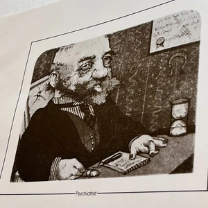 Charles Bragg Stampa Vintage Medicina Psichiatra Ospedale Dottore Ufficio Infermiera Sardonica - Foto 1 di 9