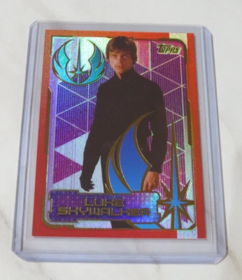 Star Wars Luke Skywalker Rarer Collectors Topps Refractor Card # 206 💥 - Image 1 of 2