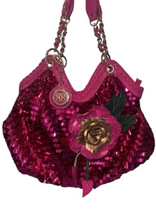 Designed in New York by Sharif Women Limited Edition Pink Sequins Shoulder Bag - Picture 1 of 13