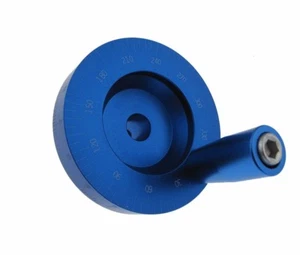 HQ 63mm Solid  Aluminum Handwheel Hand w/ Scale for CNC milling Shaft: 10mm Blue - Picture 1 of 2
