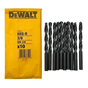 10 DEWALT DT5080 1cm (9.5mm) Hss-R Metall Bohrer Stahl, Legierungen, Aluminium - Bild 1 von 1