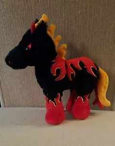 Webkinz GANZ Night Mare Stofftier Plüsch schwarzes Pferd rote Flammen ohne Code - Bild 1 von 4