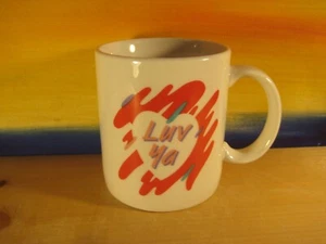 "Luv Ya" Playful Heart Artwork Love Coffee Mug - Picture 1 of 4