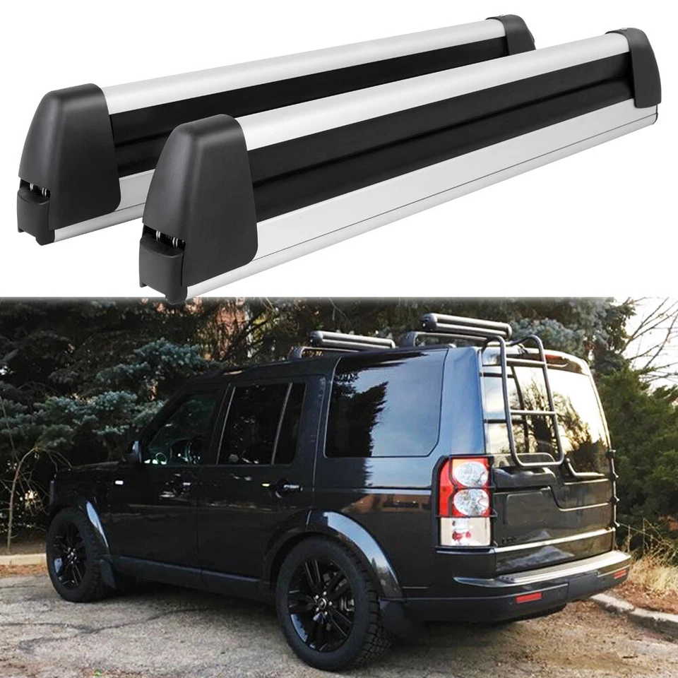 Barra transversal portaequipajes de techo para esquí snowboard con bloqueo para Land Rover LR2 2008-2015 Foto 1 de 4