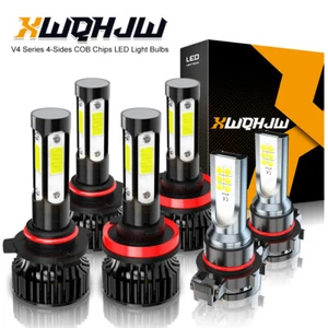 LED Headlight & Fog Light Bulbs XWQHJW For Chevy Silverado 1500 2500HD 2007-2015 - Picture 1 of 12