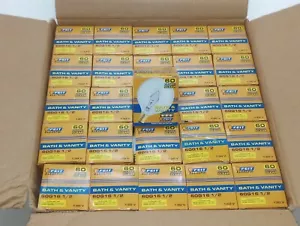 BRAND NEW 25 Bulb Case FEIT G16.5 60watt Candelabra Base Clear Light Bulbs - Picture 1 of 3
