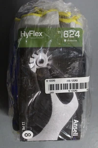 Size 8 ( 12 pairs ) ANSELL HyFlex® 11-624 Highly Resilient Cut-Resistant Gloves - Picture 1 of 6