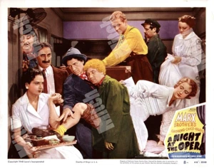 MARX BROTHERS 1948 R NIGHT AT THE OPERA GROUCHO HARPO CHICO 11x14 LOBBY CARD # 8 - Picture 1 of 1
