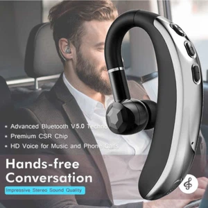 Bluetooth Headset 5.0 Wireless Earphones Earbuds Headphones Stereo Ear Hook - Picture 1 of 10