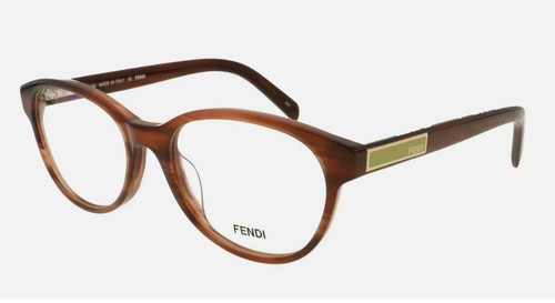 New Fendi Eyeglasses, F979 232 Striped Brown, 51 17 135 in Hard Case
