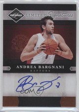 2011-12 Panini Limited Limited Signatures /49 Andrea Bargnani #6 Auto