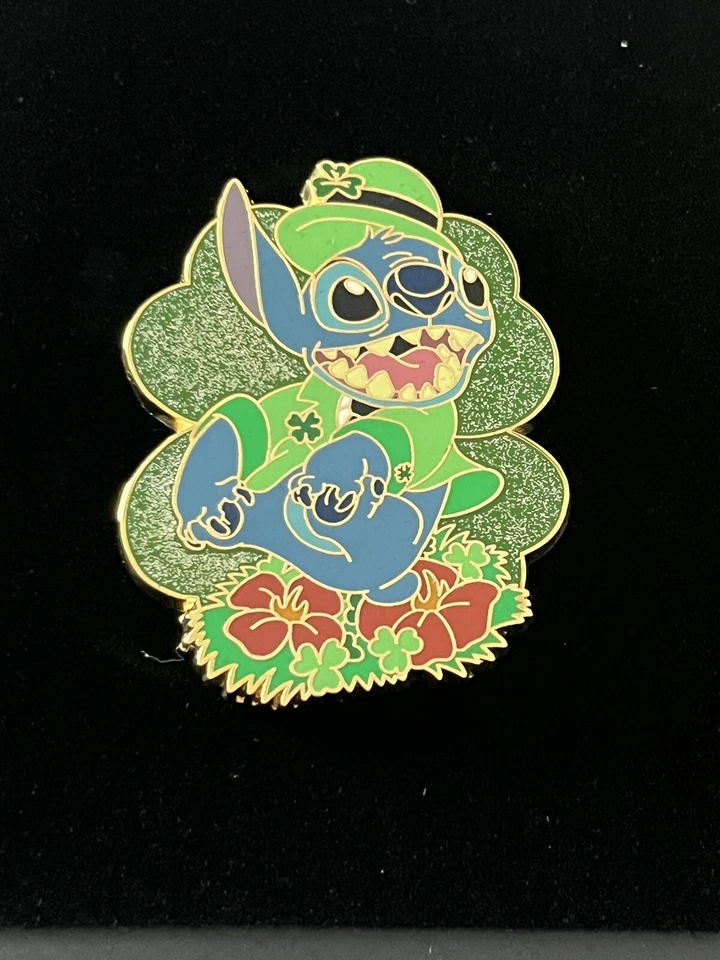 PIN DISNEY SHOPPING STITCH DÍA DE SAN PATRICIO TRÉBOL DUENDE LE250 RARO 2010 Foto 1 de 4