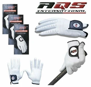 AQS Pro Golf Gloves 100% Soft Cabretta Leather Left Hand Men Glove - Pack of 1 - Picture 1 of 11