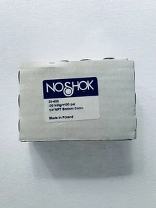 NoShok 25-400 ~ Glycerin Pressure Gauge 100 PSI 1/4" NPT Bottom Mount - Picture 1 of 2