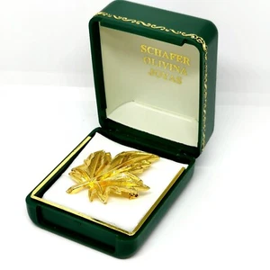 Vintage Designer D'orlan Brooch 1980s. Maple Leaf In Box. Canada.  - Picture 1 of 7