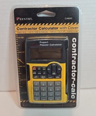 New SENTRY- CONTRACTOR Calculator- with Cover New In PACKAGE  - Image 1 of 2