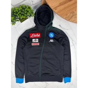 Kappa SSC Napoli Football Track Top Jacket Black Size M - Picture 1 of 9