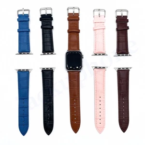 42/49mm 38/41 mmGenuine Leather Apple Watch Band Strap for iWatch Series 5 4 3 2 - Picture 1 of 14