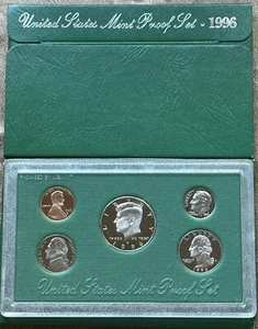 1996 Clad Proof Set U.S. Mint Original Government Packaging OGP COA - Picture 1 of 2