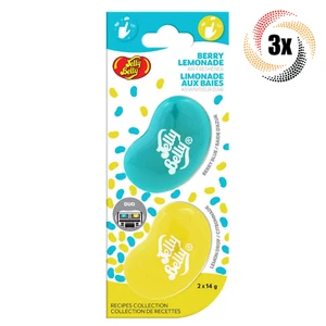 3x Packs Jelly Belly Duo Berry Lemonade Lemon Drop Car Vent Air Freshener - Picture 1 of 1