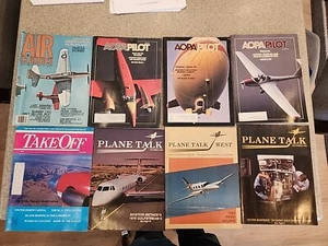 Lot of 8 Vintage 1970s/80s Aircraft/Aviation/Pilot Magazines-AOPA Pilot, TakeOff - Picture 1 of 9