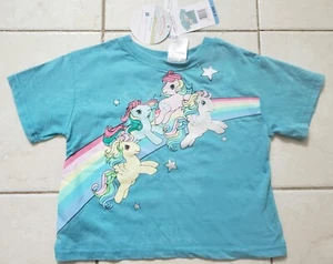 My Little Pony Girls Size 6/6x Teal Retro Sparkle Rainbow Crew T Shirt Tee NWT - Picture 1 of 6