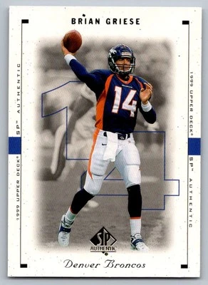 1999 SP Authentic Brian Griese Denver Broncos #25 - Image 1 of 2