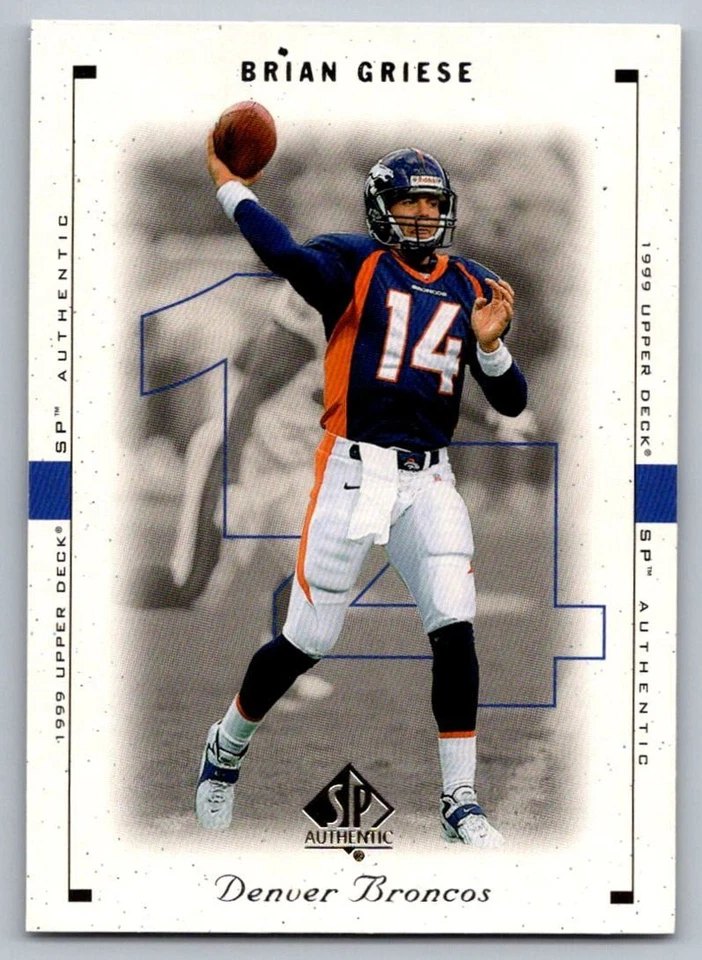1999 SP Authentic Brian Griese Denver Broncos #25 - Image 1 of 2