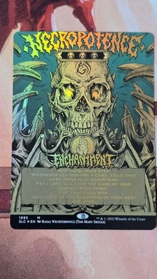 MTG Necropotence Secret Lair Foil Enchantment Black Single Card Used - Image 1 of 2