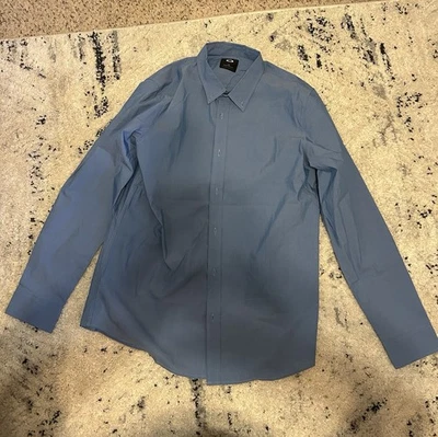 Oakley Mens Button Down Shirt Large Blue Solid Casual Custom Fit - Image 1 of 4